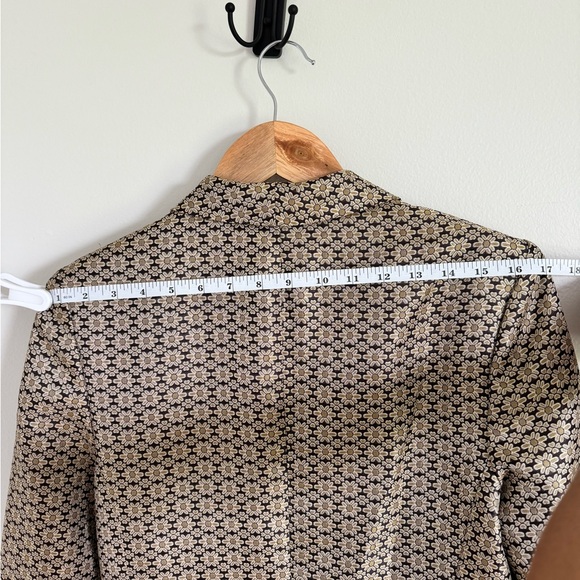 WAYF Gold and brown double breasted blazer, Size S - Picture 6 of 10